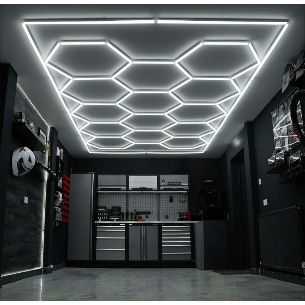 HEXAGON GARAJ AYDINLATMA SETİ 2,4MT X 4,8 MT ÖLÇÜLERİNDE