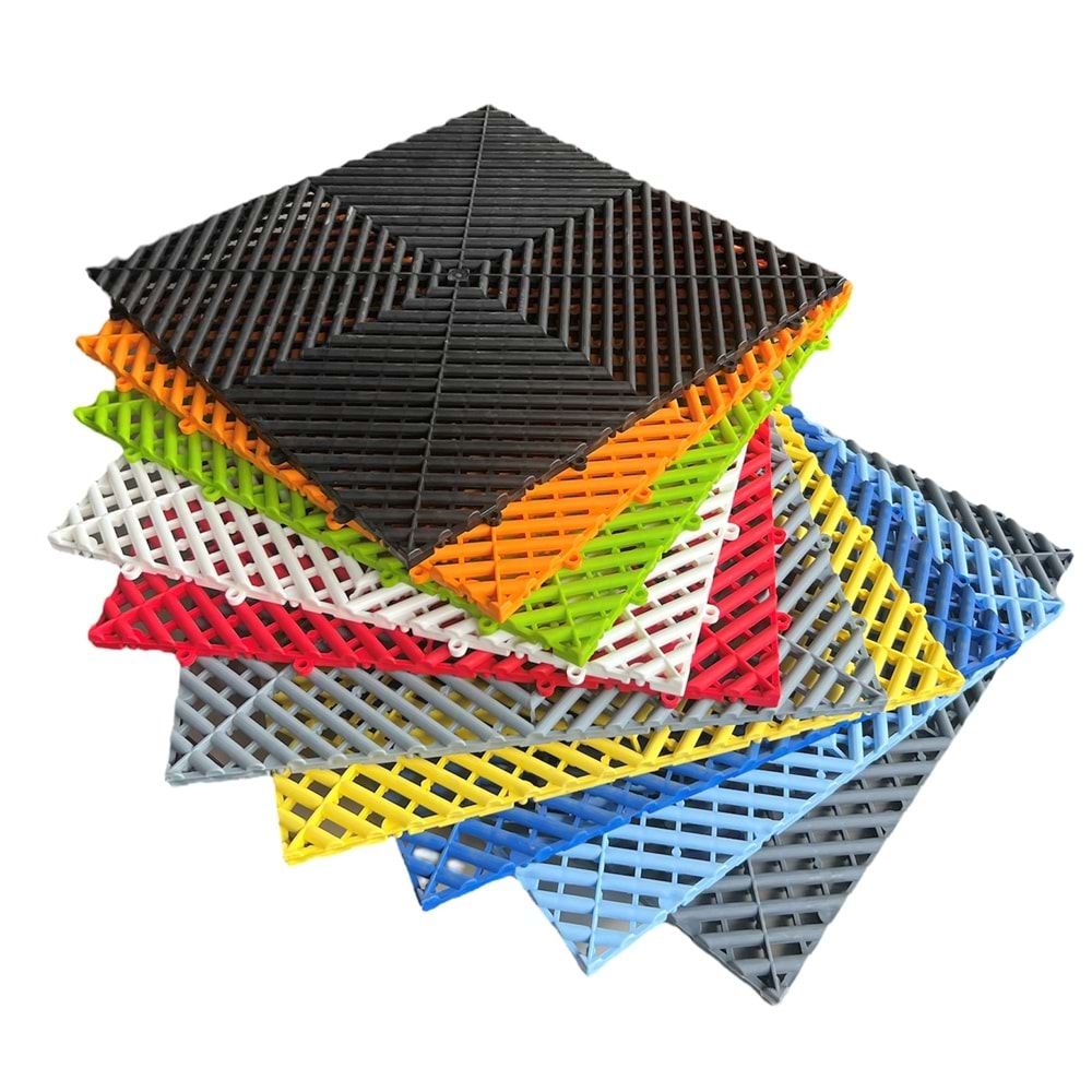 PLASTIC-TILES FLOOR TILE FLORASAN GREEEN 40 CM X 40 CM