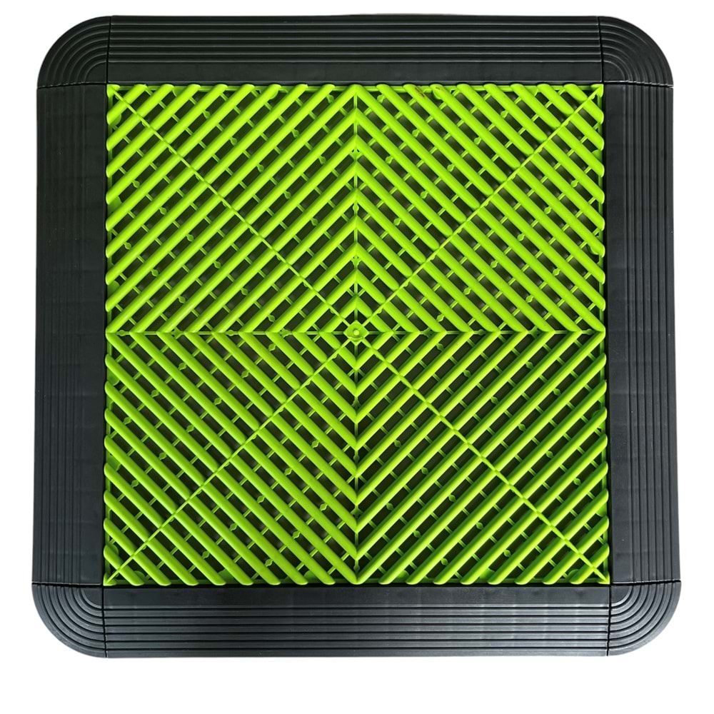 PLASTIC-TILES FLOOR TILE GREEN 40 CM X 40 CM