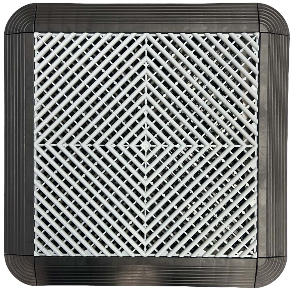 PLASTIC-TILES FLOOR TILE GREY 40 CM X 40 CM