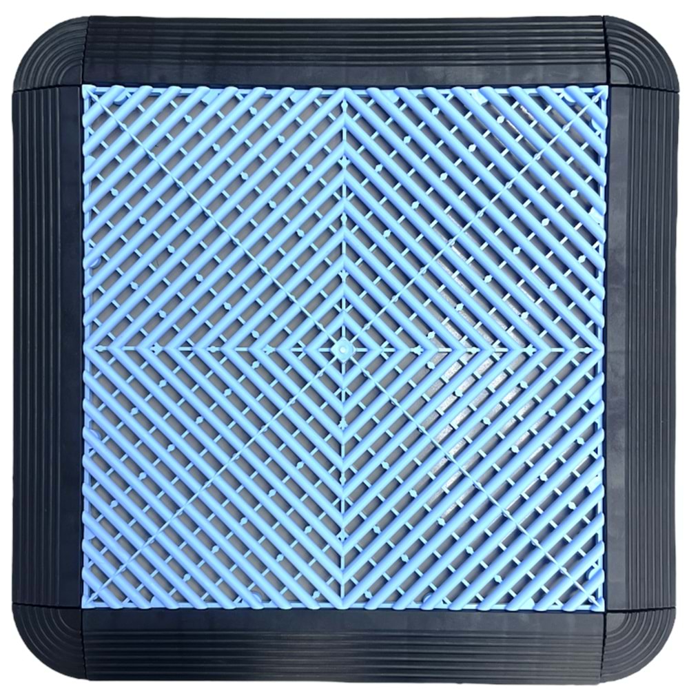 PLASTIC-TILES FLOOR TILE LIGHT BLUE 40 CM X 40 CM