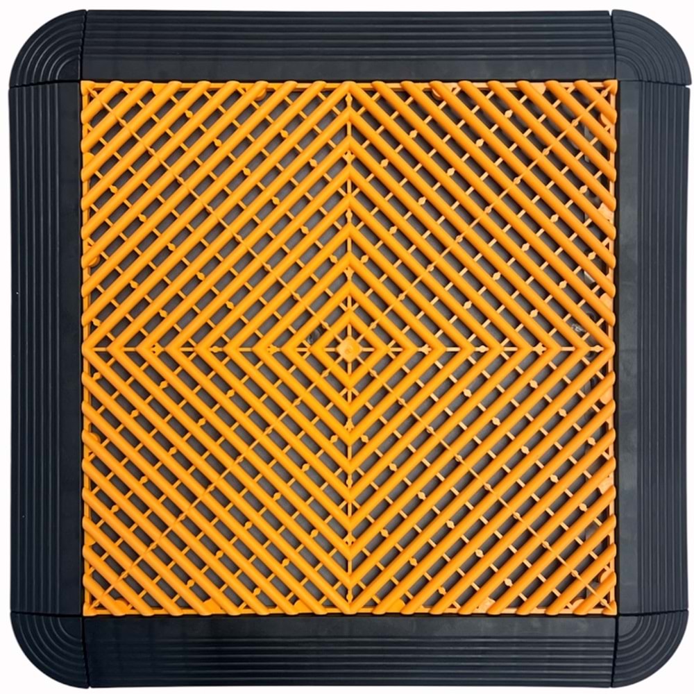 PLASTIC-TILES FLOOR TILE ORANGE 40 CM X 40 CM