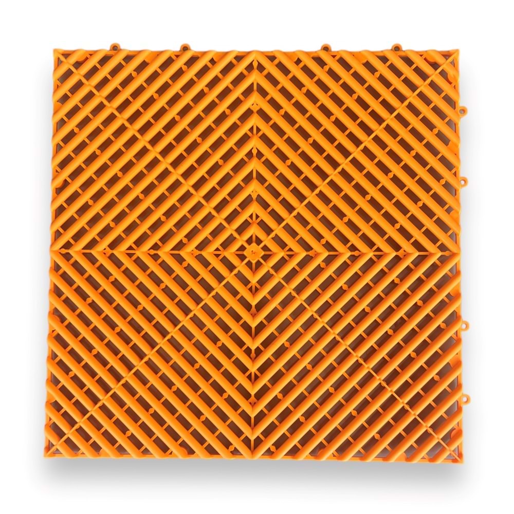 PLASTIC-TILES FLOOR TILE ORANGE 40 CM X 40 CM