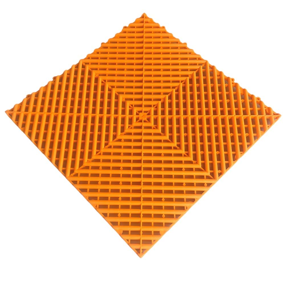 PLASTIC-TILES FLOOR TILE ORANGE 40 CM X 40 CM