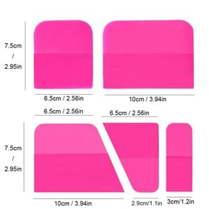 INOXGARD PPF Uygulama Aparatı Pembe 5 li Set
