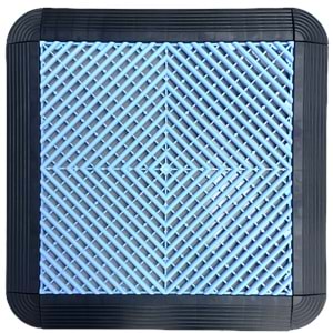 PLASTIC-TILES FLOOR TILE LIGHT BLUE 40 CM X 40 CM