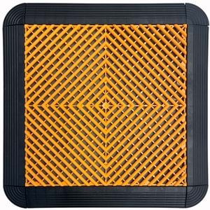 PLASTIC-TILES FLOOR TILE ORANGE 40 CM X 40 CM