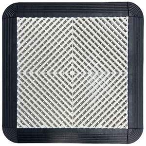 PLASTIC-TILES FLOOR TILE WHITE 40 CM X 40 CM