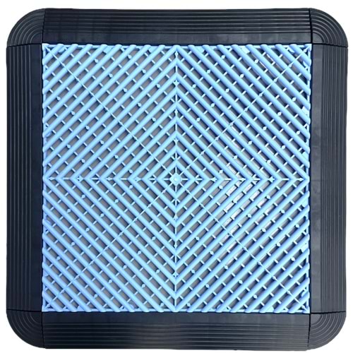 PLASTIC-TILES FLOOR TILE LIGHT BLUE 40 CM X 40 CM