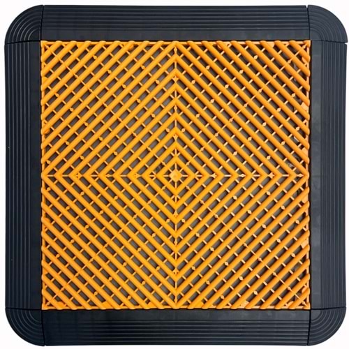 PLASTIC-TILES FLOOR TILE ORANGE 40 CM X 40 CM