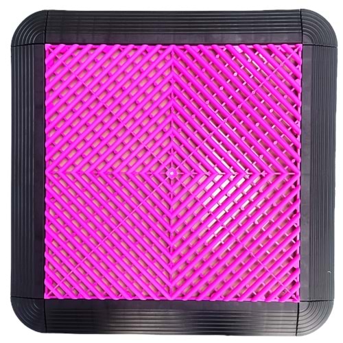 PLASTIC-TILES FLOOR TILE PINK 40 CM X 40 CM