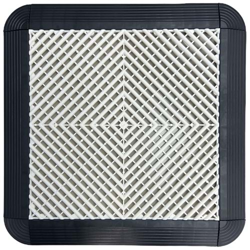 PLASTIC-TILES FLOOR TILE WHITE 40 CM X 40 CM