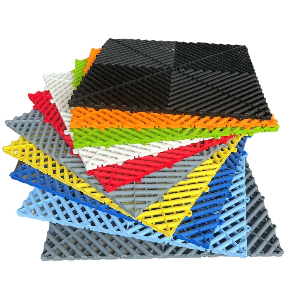 PLASTIC-TILES FLOOR TILE DARK BLUE 40 CM X 40 CM